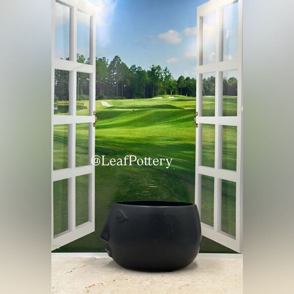 Lowy Black Ceramic Planter Pot without drainage hole - Picture 5 of 8